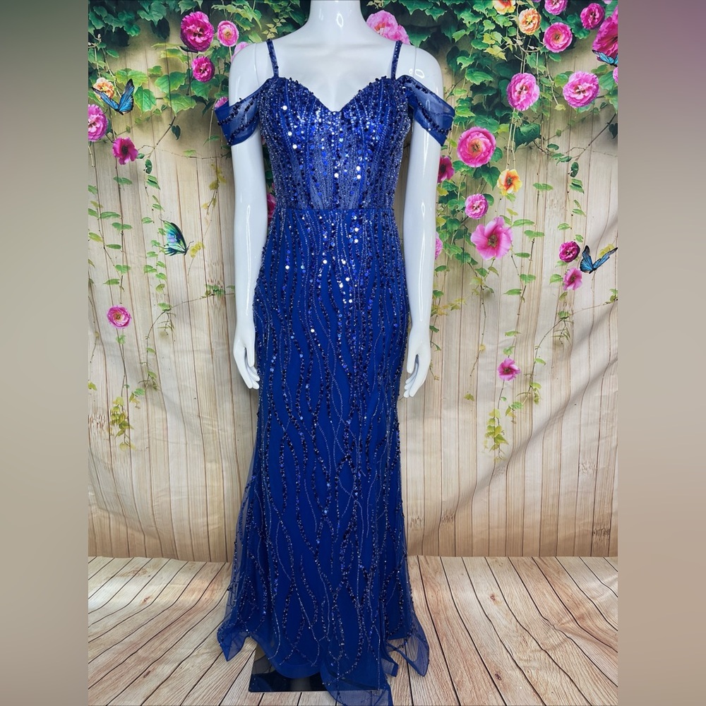 Cindy Collection Long Gown Dress.